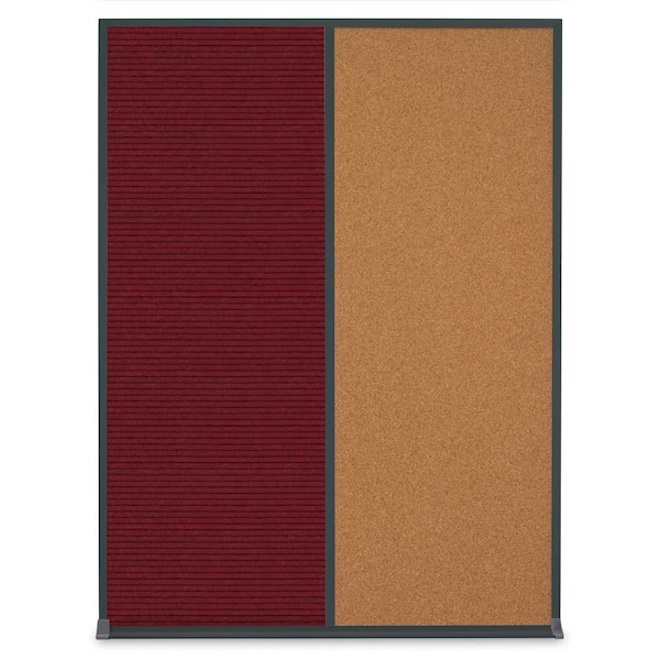 Single Door Radius Plus Corkboard, 18"X, UV8000PLUS-BRONZE-CORK